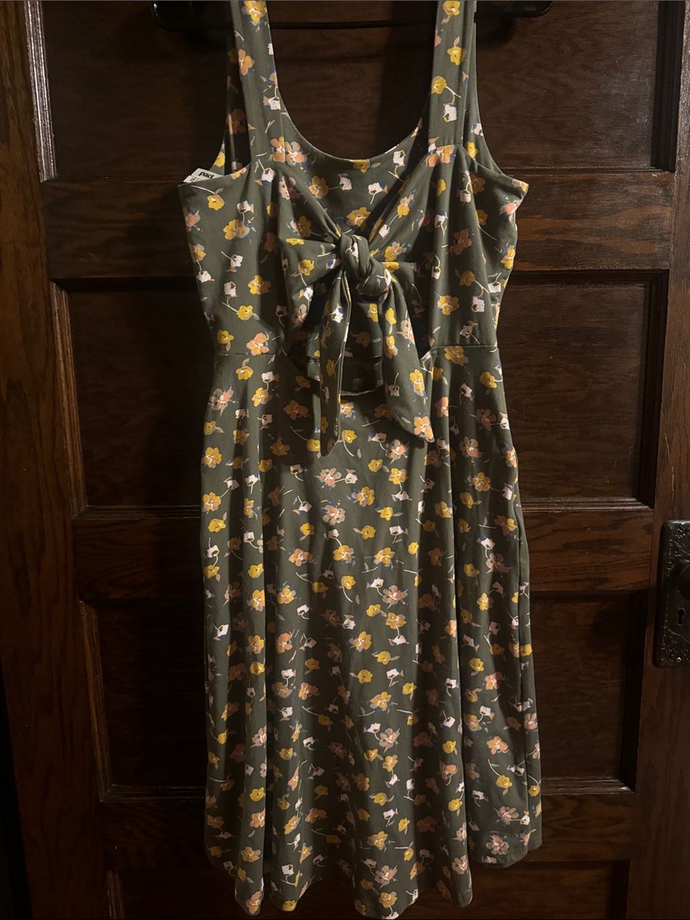 Pact Women's Fit & Flare Tie-Back Dress, Size S - Picture 6 of 7